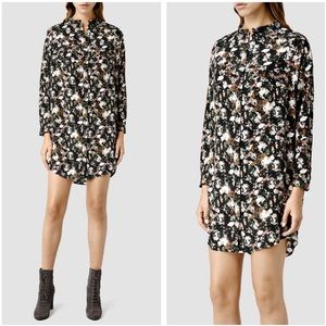 ❤️EUC All Saints Helle floral tunic shirt dress size 0
